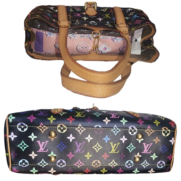 🔥SOLD🔥LOUIS🌻VUITTON Aurelia MURAKAMI Black Multicolored Bag 💞RARE💞 - Picture 9 of 17
